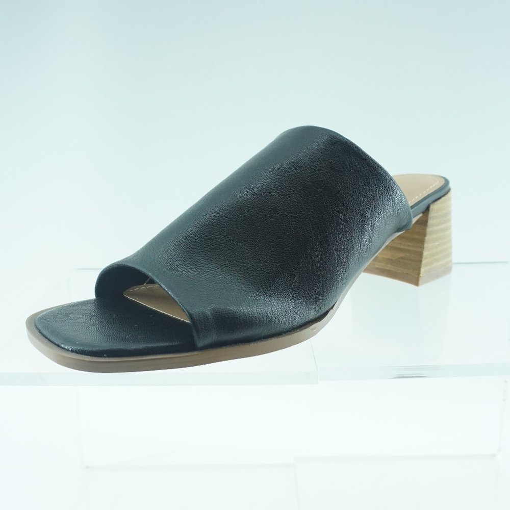 Joie Olympia Black Slip-On Block Heel Sandals Women's Shoe Size 9 NWOT